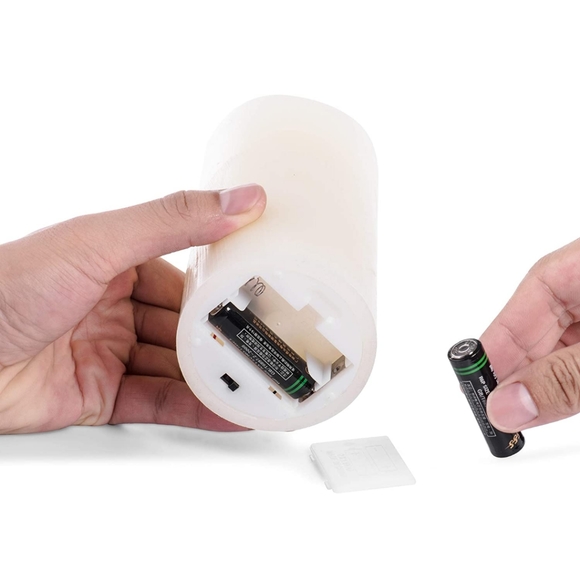 Large Set of 9 Flameless Candles, Battery Operated, LED, Real Wax - Picture 3 of 6